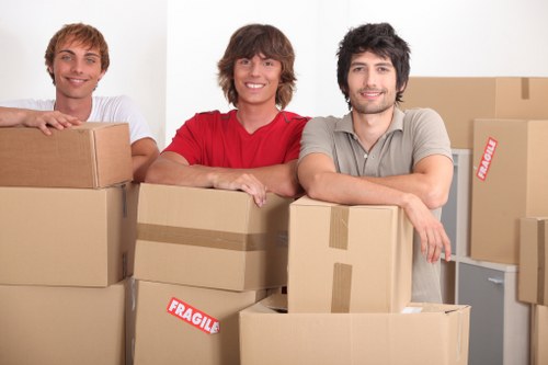 Eco-friendly van and sorted waste promoting sustainable moving services