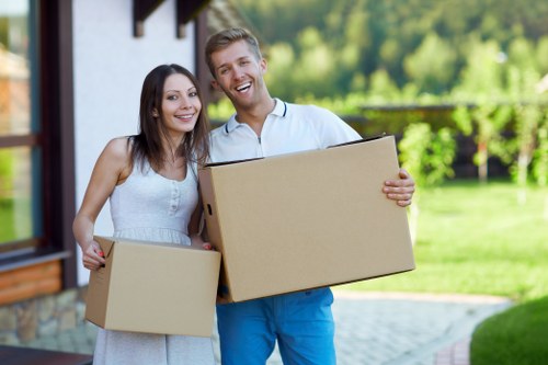 Packed household items ready for house removals in Crofton Park