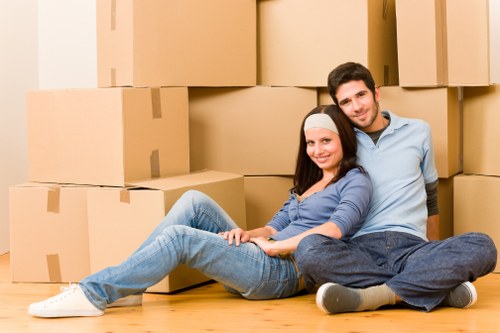 Packed removal van ready for a home relocation in Croftonpark