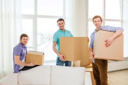 Professional man and van helping with a move in Crofton Park