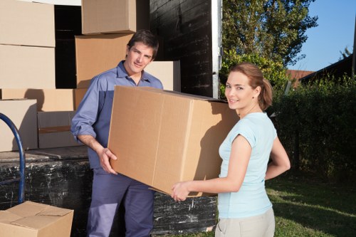 Furniture being prepared for relocation in Croftonpark