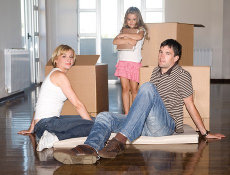 Loaded van prepared for a house move or delivery
